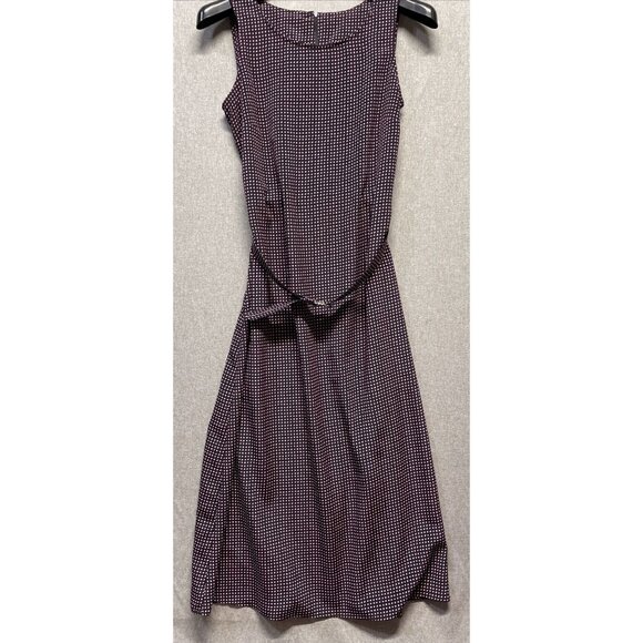 Leslie Belle Dresses & Skirts - Leslie Belle Womens Polka Dot Maxi Dress Size 8 Black Pink Sleeveless